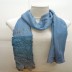 Designer Half Net Stole- Ocean Blue